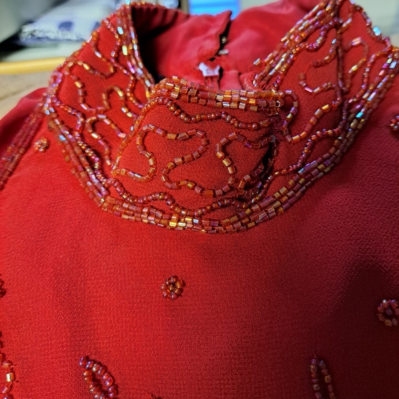 Mock Neck Beaded Top - Picture 2 of 4
